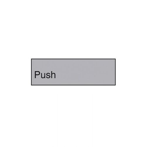 Brady Engraved Office Sign - Push (Gravoply) 300 x 97mm Black/Silver