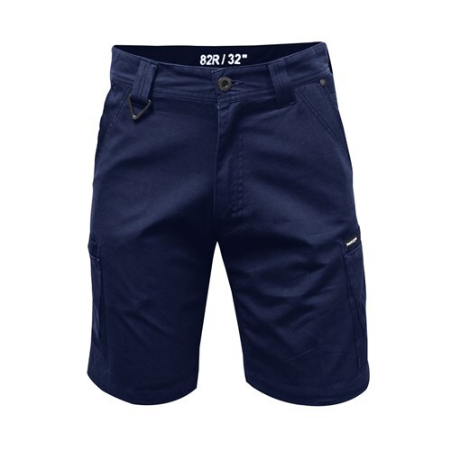 Mack Workwear Anthem Mens Canvas Cargo Shorts, Navy, Size 82