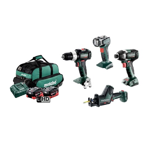 Metabo MET18BL4SB2HD5.5CX 18V 5.5Ah Cordless Brushless 4 Piece Kit - AU68401850