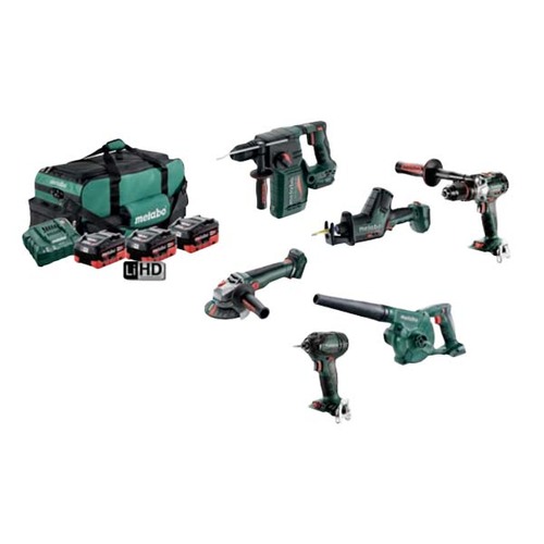 Metabo MET18MX6LB3HD5.5EW 18V 5.5Ah Cordless Brushless 6 Piece Kit - AU68600950