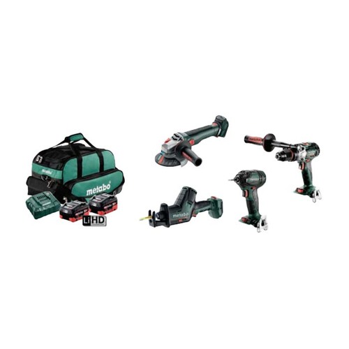 Metabo MET18BL4SB2HD5.5ER 5.5Ah Cordless Brushless 4 Piece Kit - AU68402850