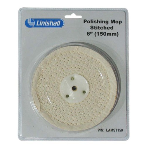 Linishall Polishing Mop Stitched 150mm (6")