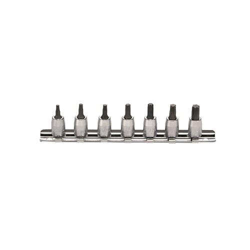 Ko-Ken 1/4" Drive (T10 - T40) On Rail Socket Set, 7Pcs - KORS2025/7-L28