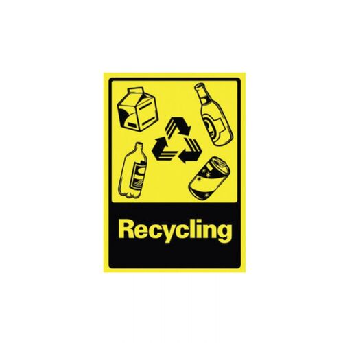 Brady Recycling Sign - Recycling 450 x 300mm  Polypropylene