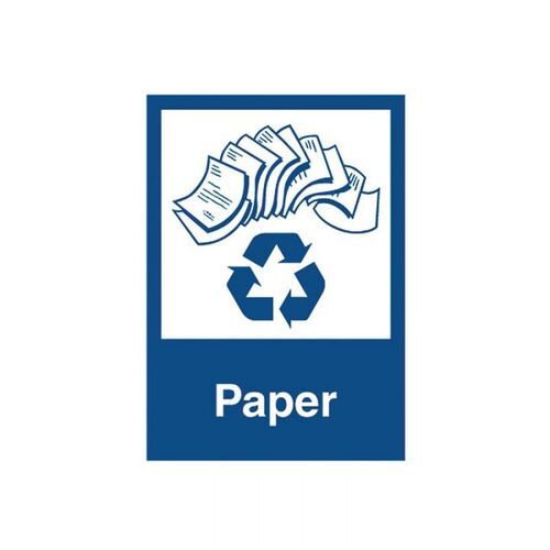 Brady Recycling Sign -  Paper 300 x 225mm Polypropylene