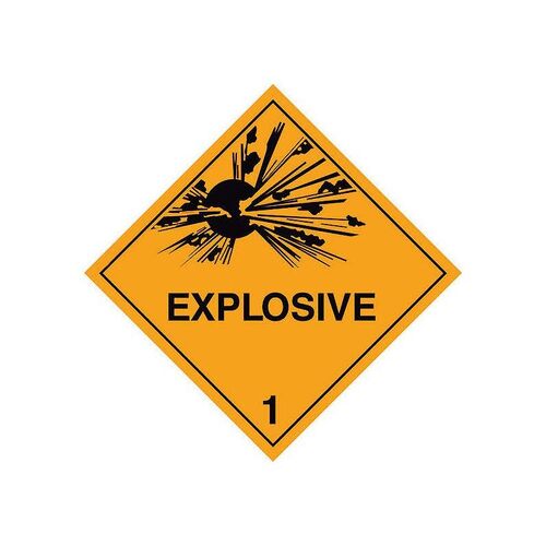 Brady Dangerous Goods Label - Explosive 1 25 x 25mm Paper, 1000/Pack