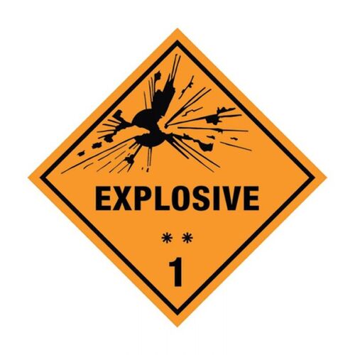 Brady Dangerous Goods Label - Explosive ** 1 100 x 100mm Paper, 1000/Pack