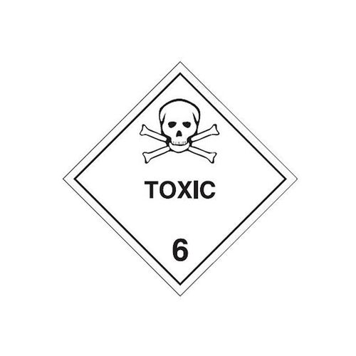Brady Dangerous Goods Label - Toxic 6 50 x 50mm Paper, 1000/Pack