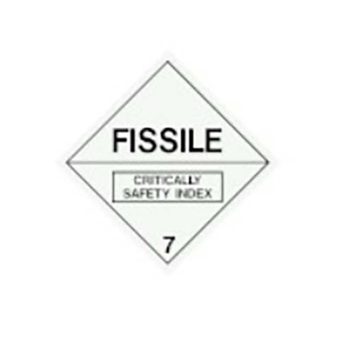 Brady Dangerous Goods Label - Fissile 7 250 x 250mm Poly