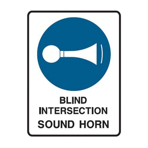 Brady Sign - Blind Intersection Sound Horn 300 x 225mm Poly
