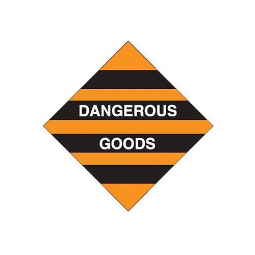 Brady Dangerous Goods Label - Dangerous Goods (White) 100 x 100mm Paper, 1000/Pack