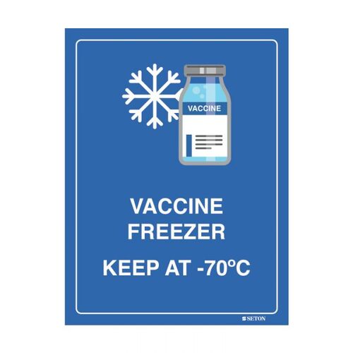 Brady Vaccine Freezer Keep at -70C 250 x 180mm Magnetic Vinyl