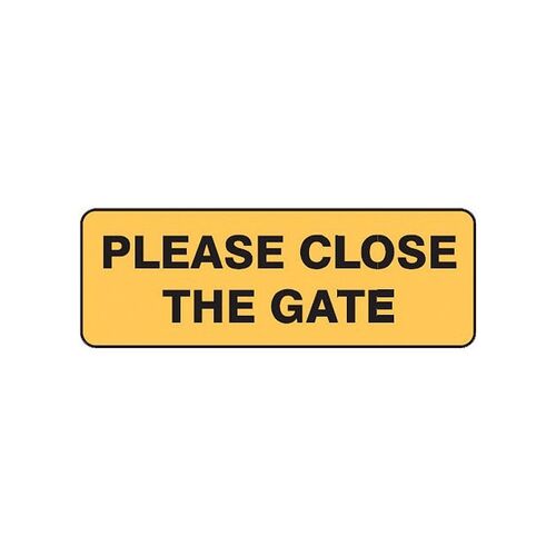 Brady Garden & Lawn Sign - Please Close The Gate 140 x 400mm Poly