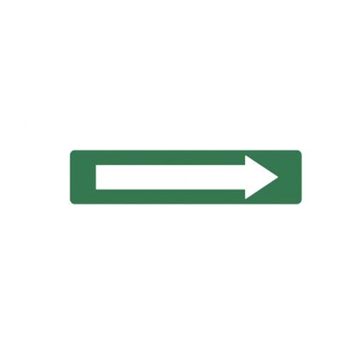 Brady Directional Sign - Arrow White Green 75 x 250mm Self Adhesive Vinyl