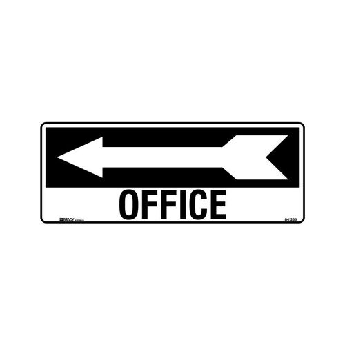 Brady Directional Sign - Office Arrow Left 180 x 450mm Metal
