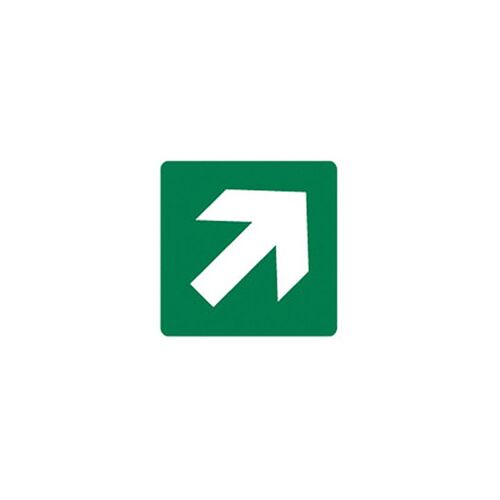 Brady Directional Sign - Diagonal Arrow 180 x 180mm Bradyglo Self Adhesive Vinyl