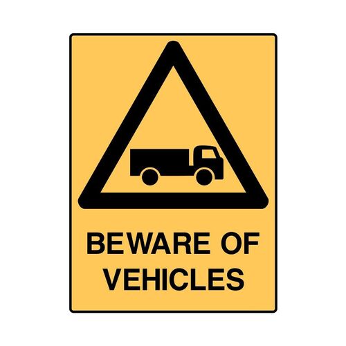 Brady Mining Site Sign - Beware Of Vehicles 600 x 450mm C2 REF(P)