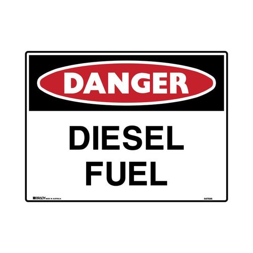 Brady Sign - Danger Diesel Fuel 600 x 900mm C1 REF(P)