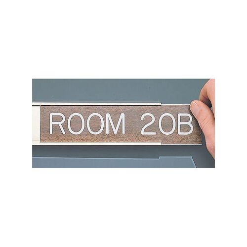 Brady Engraved Sign Holder 50 x 100mm, Silver