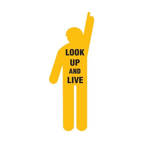 Brady Corflute Worker Look Up & Live Sign 1650 x 600mm