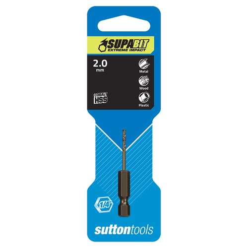 Sutton D2130200 2mm Supabit Impact Drill Bit - Jobber Drill Bit - HSS