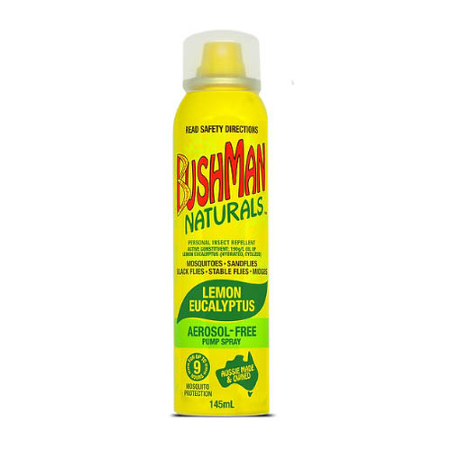 Bushman Naturals Personal Insect Repellent Lemon Eucalyptus Pump Spray 145ml