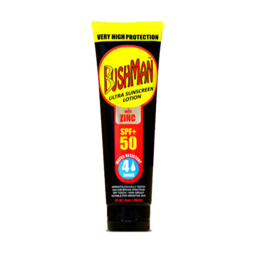 Bushman Ultra Sunscreen Lotion SPF50+ With Zinc 125ml Tube - Carton of 72 (6 Boxes of 12)