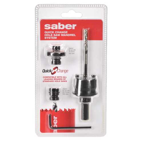 Saber Quick Change Mandrel Suits 14 - 210mm Standard Hole Saw