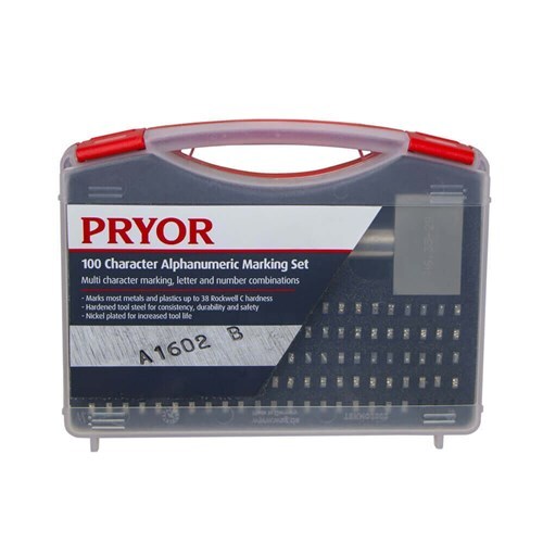 Pryor 3mm Interchangeable Punch Steel Font Set With Holder - PRY112HC