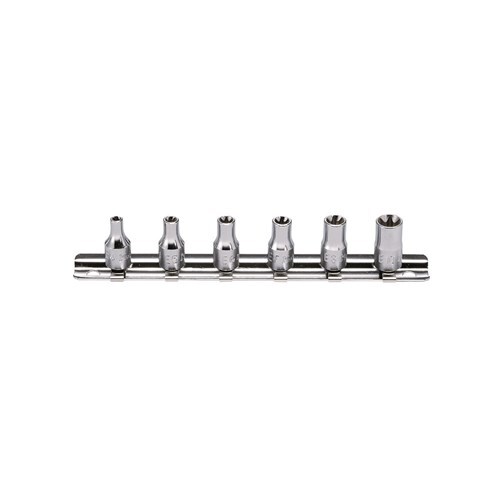 Ko-Ken Torx Socket Set On Rail 1/4" Dr. E4 - E10, 6pcs - KORS2425/6