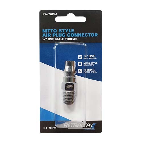 Retracta Nitto Style Plug 1/4" BSP Male Air Fitting