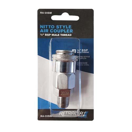 Retracta Nitto Style Coupler 1/4" BSP Male Air Fitting