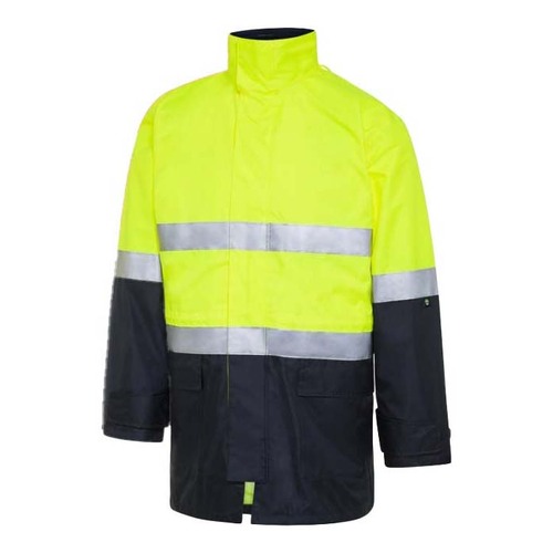 WS Workwear 4-in-1 - 2T Hoop Taped Recycled Poly Oxford Jacket Yellow/Navy 3XL