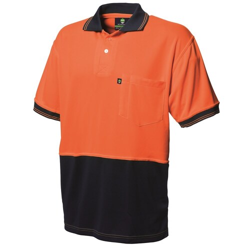 WS Workwear Koolmesh Hi-Vis Polo Shirt Orange/Navy, 3XL