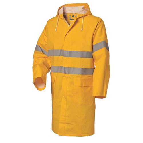 WS Workwear Waterproof Jacket With Reflective Tape Yellow, Small
