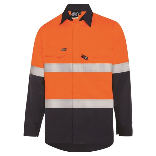 Boomerang Mens Vented Fire Resistant Shirt PPE2 Orange/Navy - Small