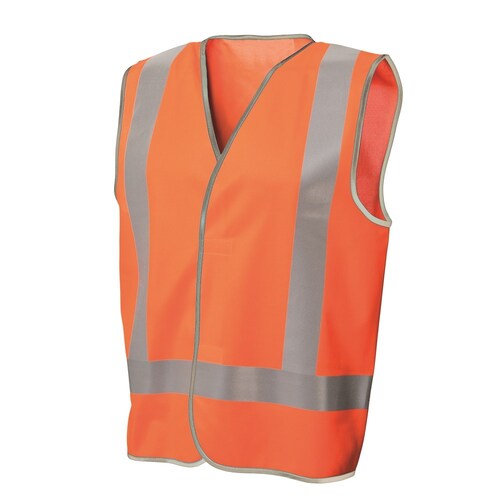 Frontier Recycled Hi-Vis Safety Vest With Reflective Tape Orange Large