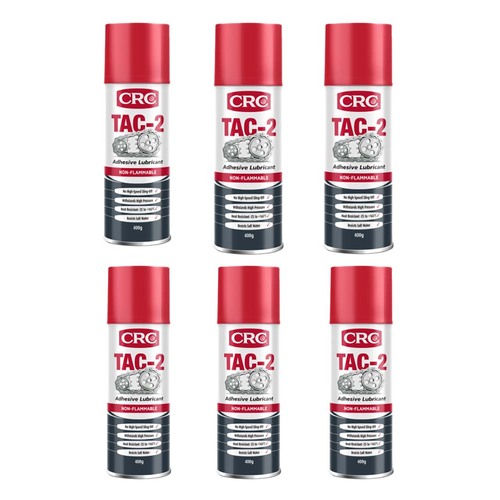 CRC TAC-2 Adhesive Lubricant Non-Flammable 400g - Pack of 6