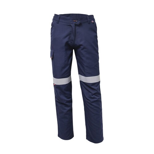 Boomerang Womens FR Trousers With Reflective Tape Navy, Size 8