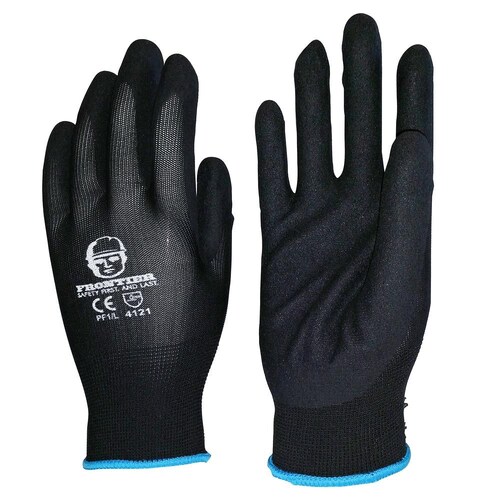 Frontier Nitrile Sand Gloves, Black Small - Pack of 12