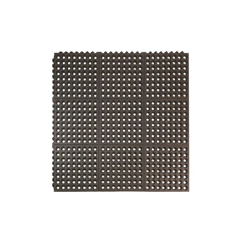 24/Seven Interlocking Nitrile Rubber Mat Holes - 900 x 900mm Black