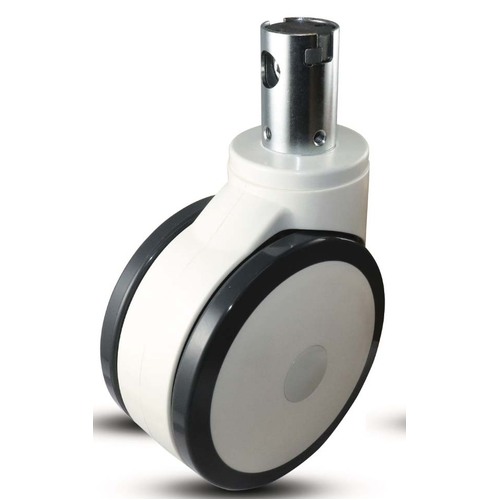 Rhombus 125 x 150mm Total Lock Twin Wheel Castor Urethane