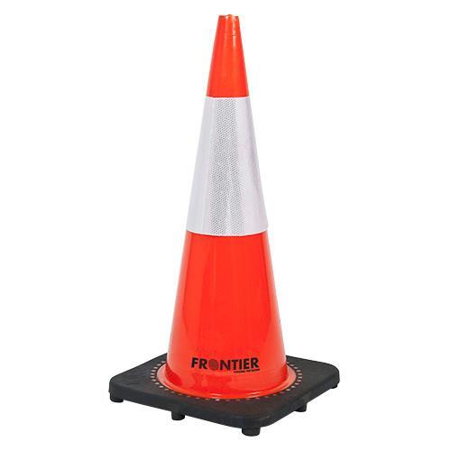 Frontier Reflective Traffic Cone Fluro Orange 700mm - Pack of 6