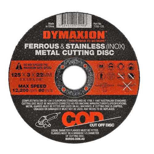 Dymaxion Metal Cutting Disc 125 x 3 x 22mm - Pack of 10