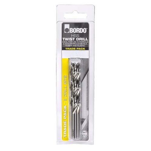 Bordo 4mm Bright HSS Jobber Drill Bit Pack, 10/Pack - 2007-4.00TP