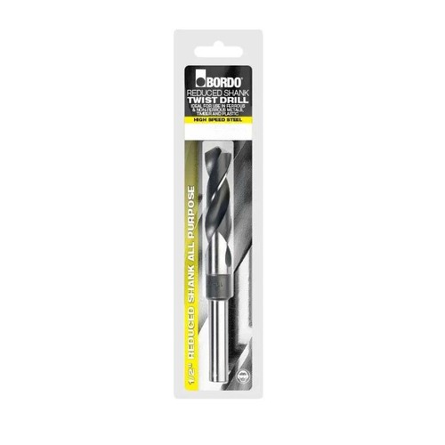 Bordo 2654-13.00 Reduced Shank Drill Bit 13mm x 1/2" - Bright/Black HSS