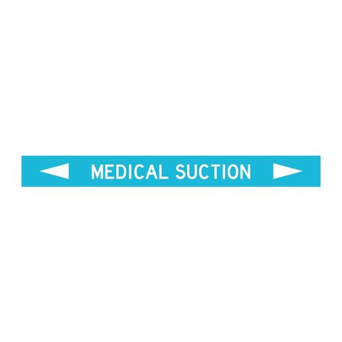 Brady Pipe Marker Medical Suction 100 x 500mm - 10/Pack