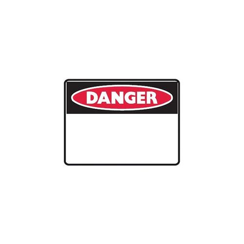 Brady Blank Safety Sign - Danger 450 x 300mm Polypropylene