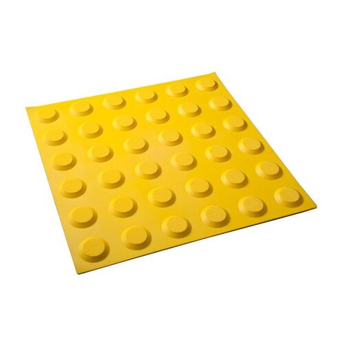 Brady Tactile Indicator Peel And Stick Adhesive Backed - Yellow Hazard Stud