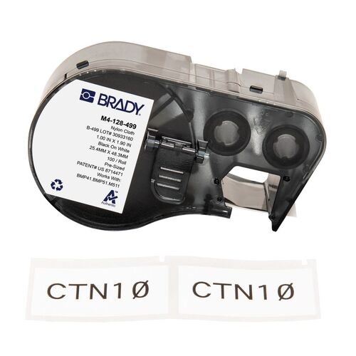 Brady Aggressive Adhesive Multi-Purpose Nylon Label 25.4 x 48.26mm, Black On White - Fig. 29